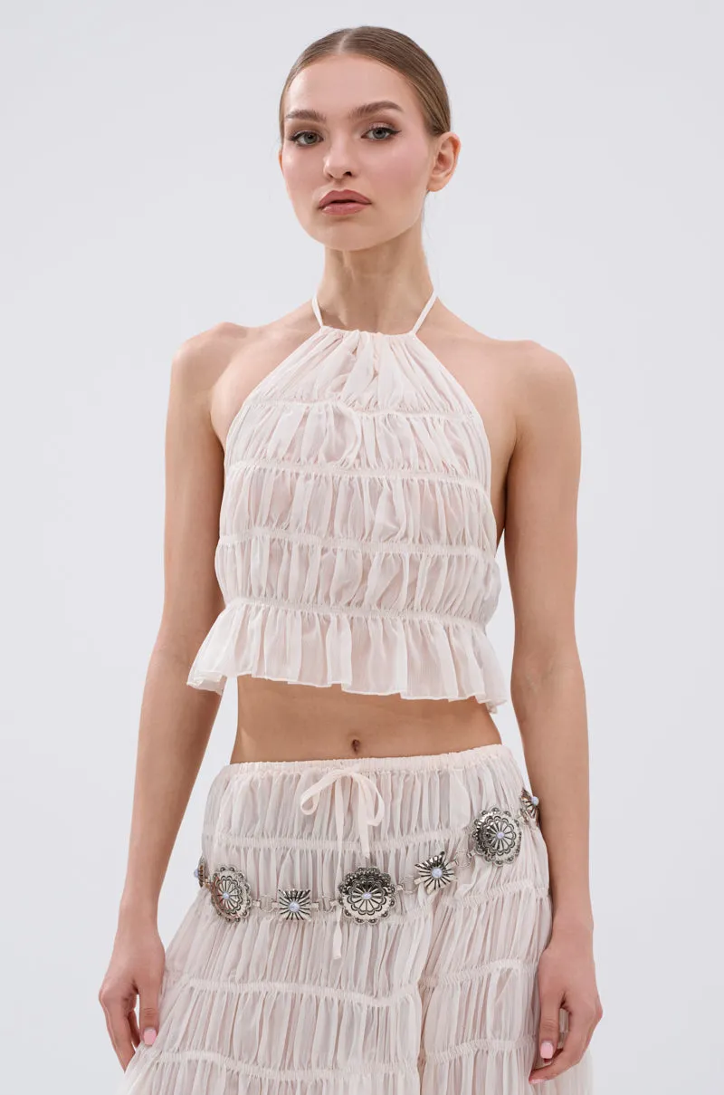 JUST KEEP GOIN HALTER TOP Athletic Core Stabilizer