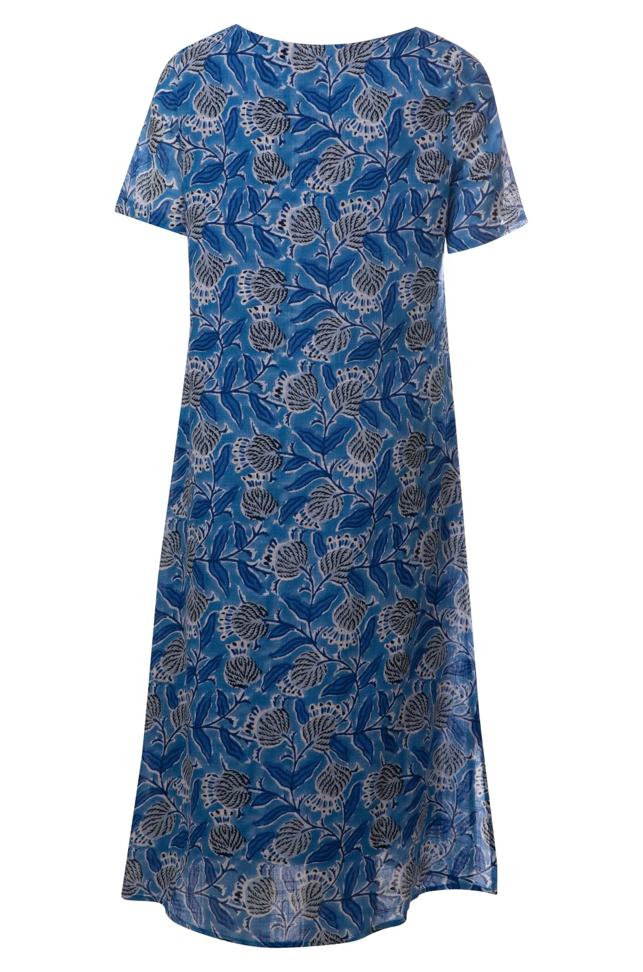 100% Cotton Dress with side splits | BLUES GARDEN | 6274A1 Everyday Outfit