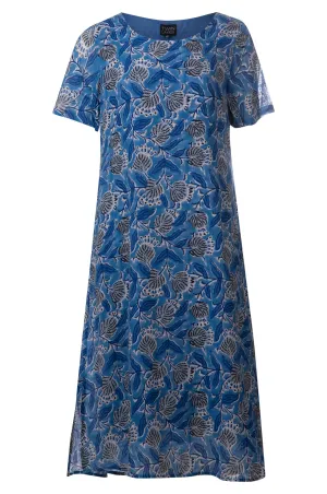 Dense Fit 100% Cotton Dress with side splits | BLUES GARDEN | 6274A1