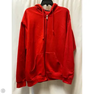 CompressionKnit AllSeasonWear Sweatshirt Hoodie By Athletic Works In Red, Size: L