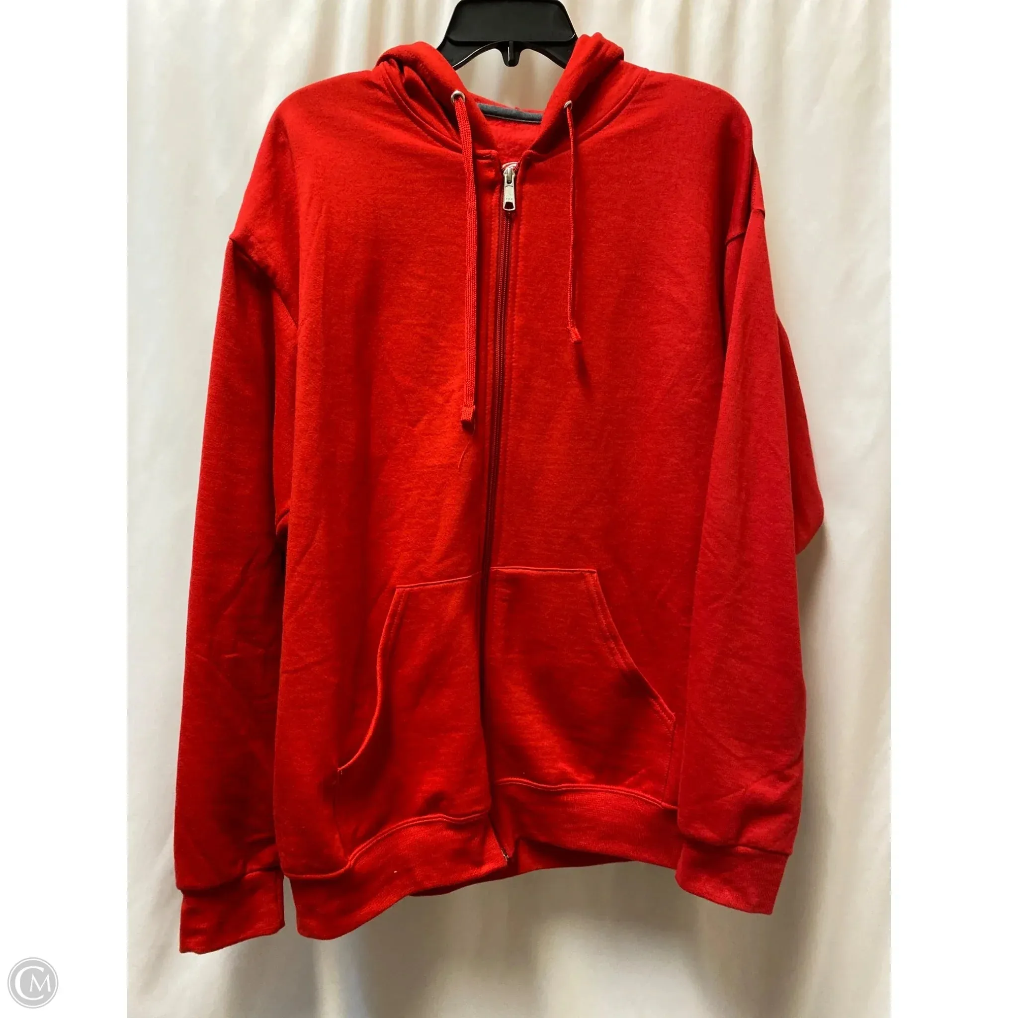 CompressionKnit AllSeasonWear Sweatshirt Hoodie By Athletic Works In Red, Size: L
