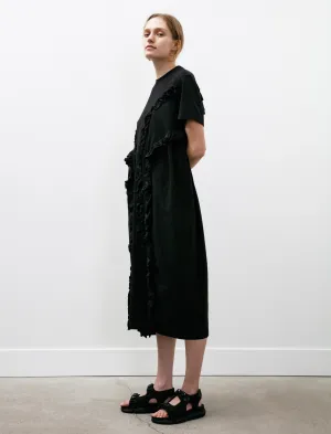 Alaine Jersey Dress Black Layered Skirt Versatile Hat