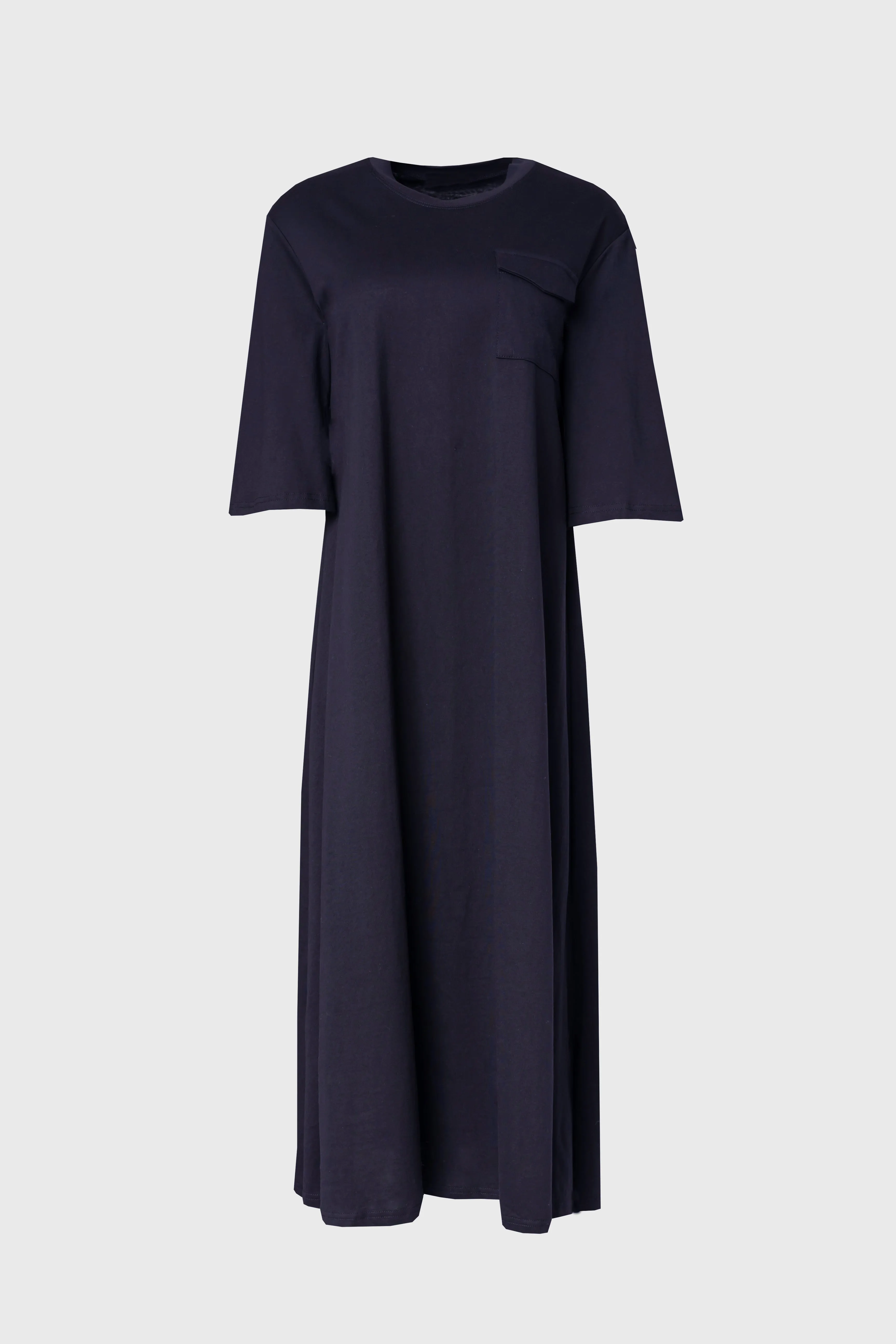SmoothZipper Navy Pocket Tee Shirt Maxi Dress