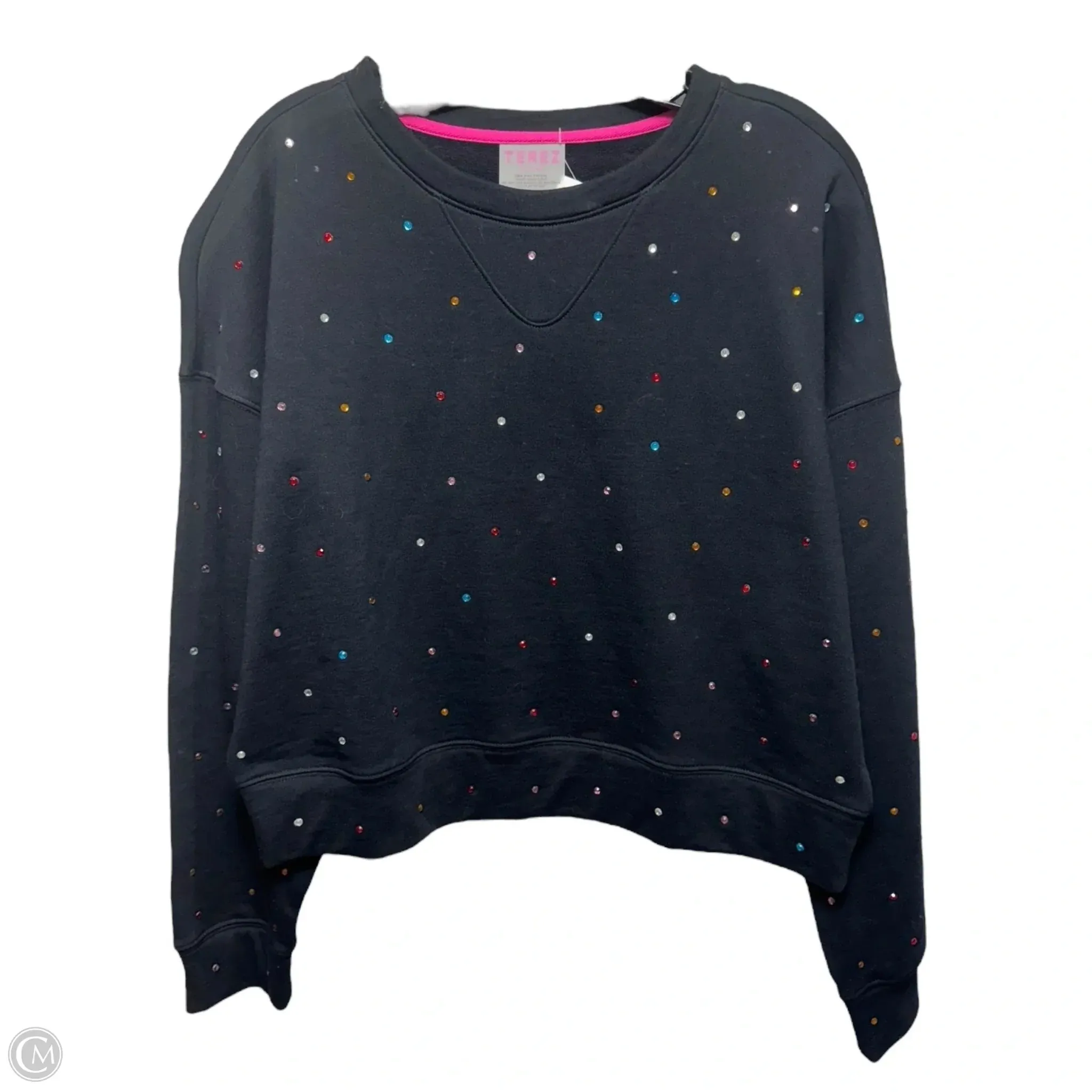 Sweatshirt Crewneck By TEREZ In Black, Size: L Trust Glow