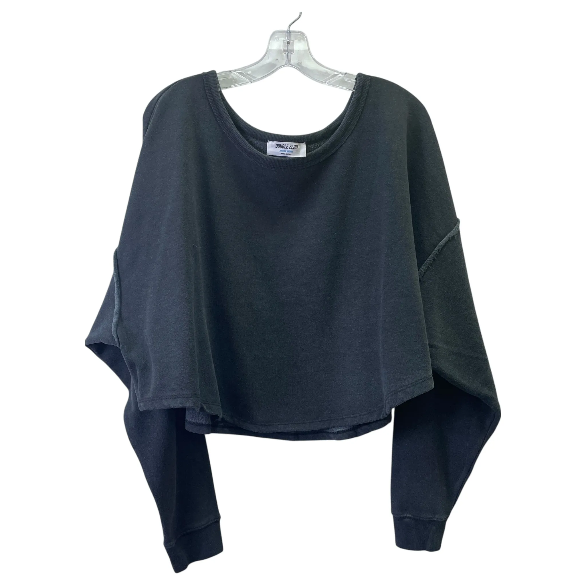 Sweatshirt Crewneck By Double Zero In Grey, Size:M Flexible Fit ReinforcedHems