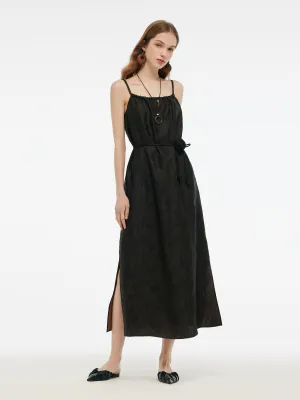 25MM Xiang Yun Silk Jacquard Adjustable Straps Women Maxi Dress TaglessDesign Graceful Design