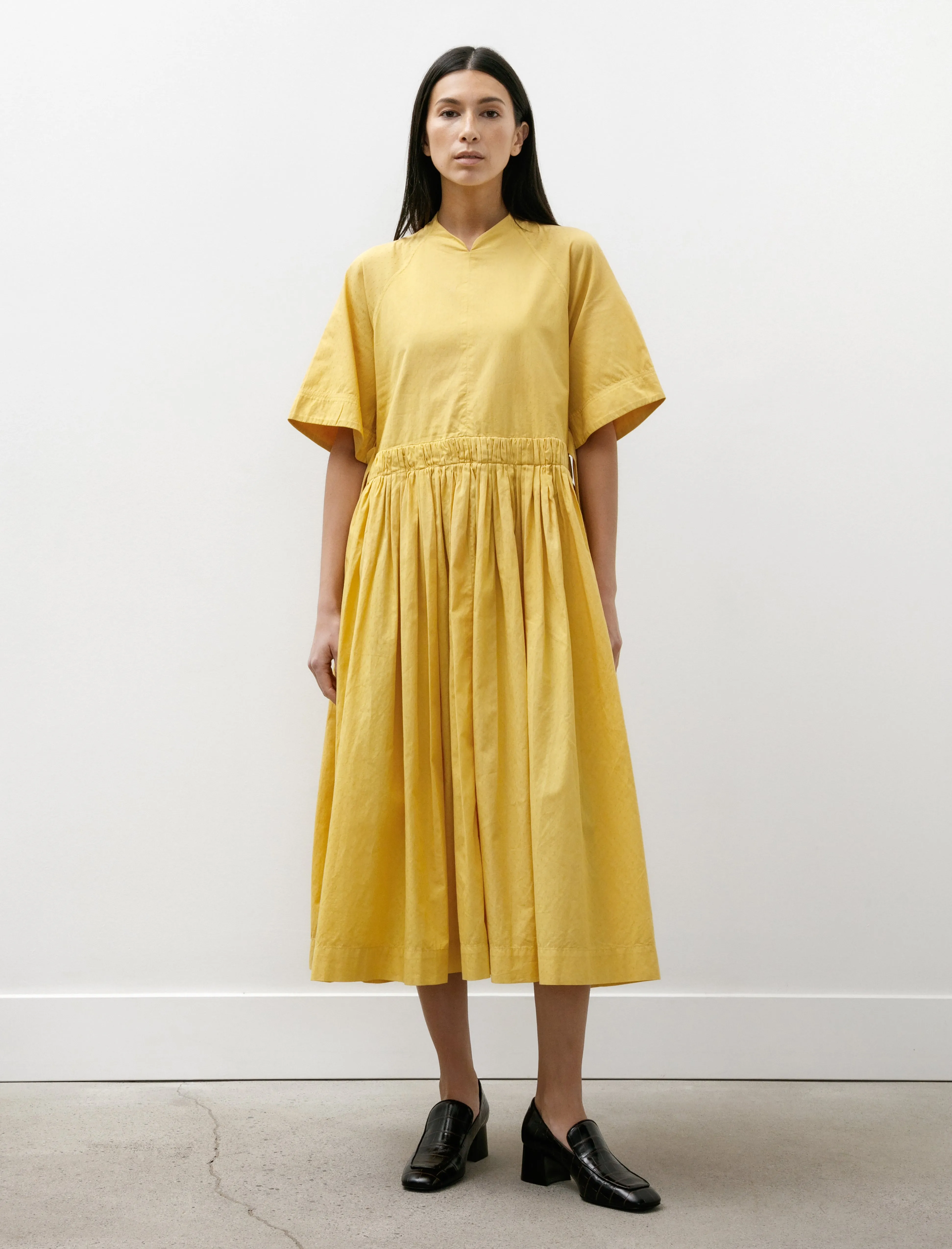 Raglan Gathered Dress Daffodil MachineWashable Fabric Strong Soul