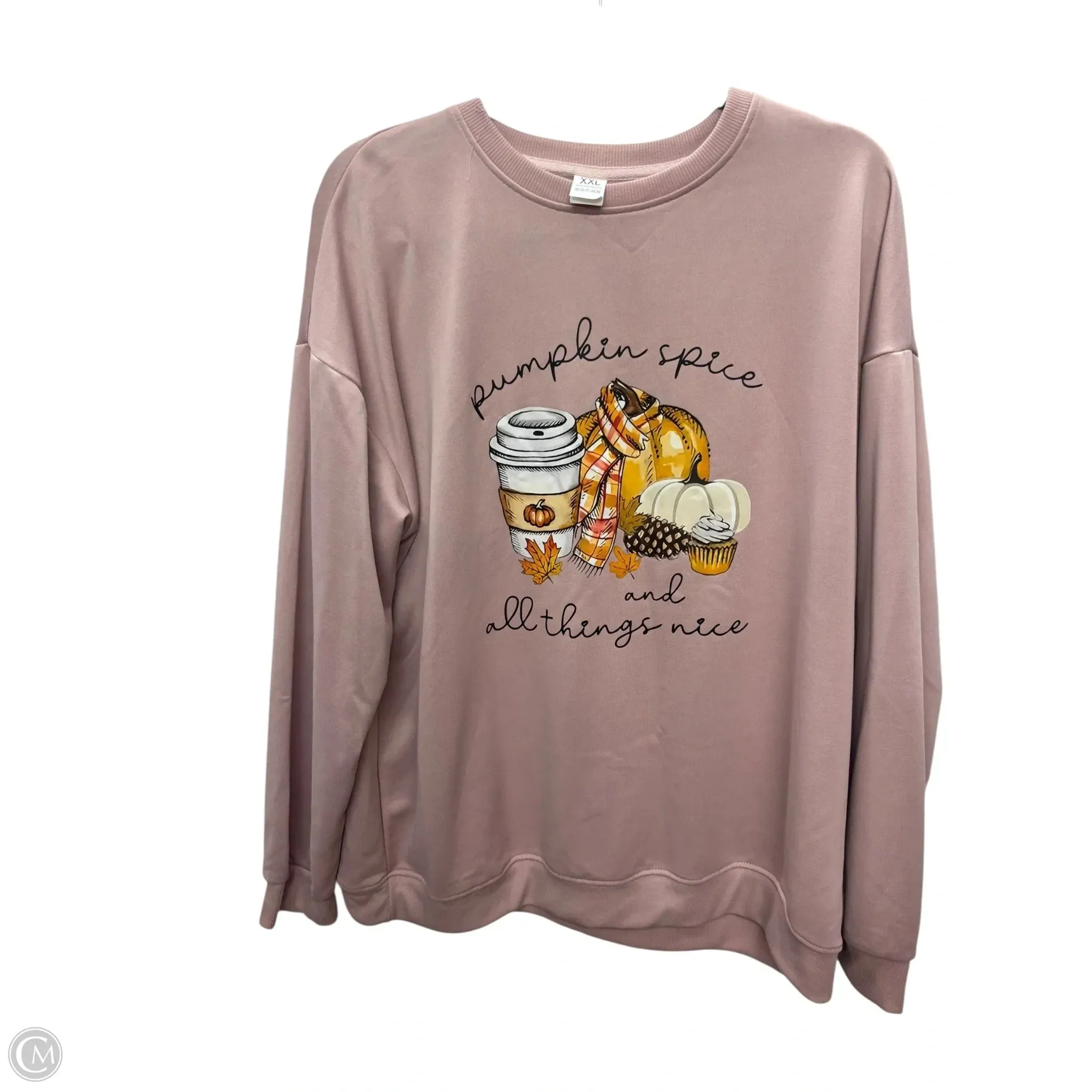 Sweatshirt Crewneck By Cmf In Pink, Size: Xxl simple design
