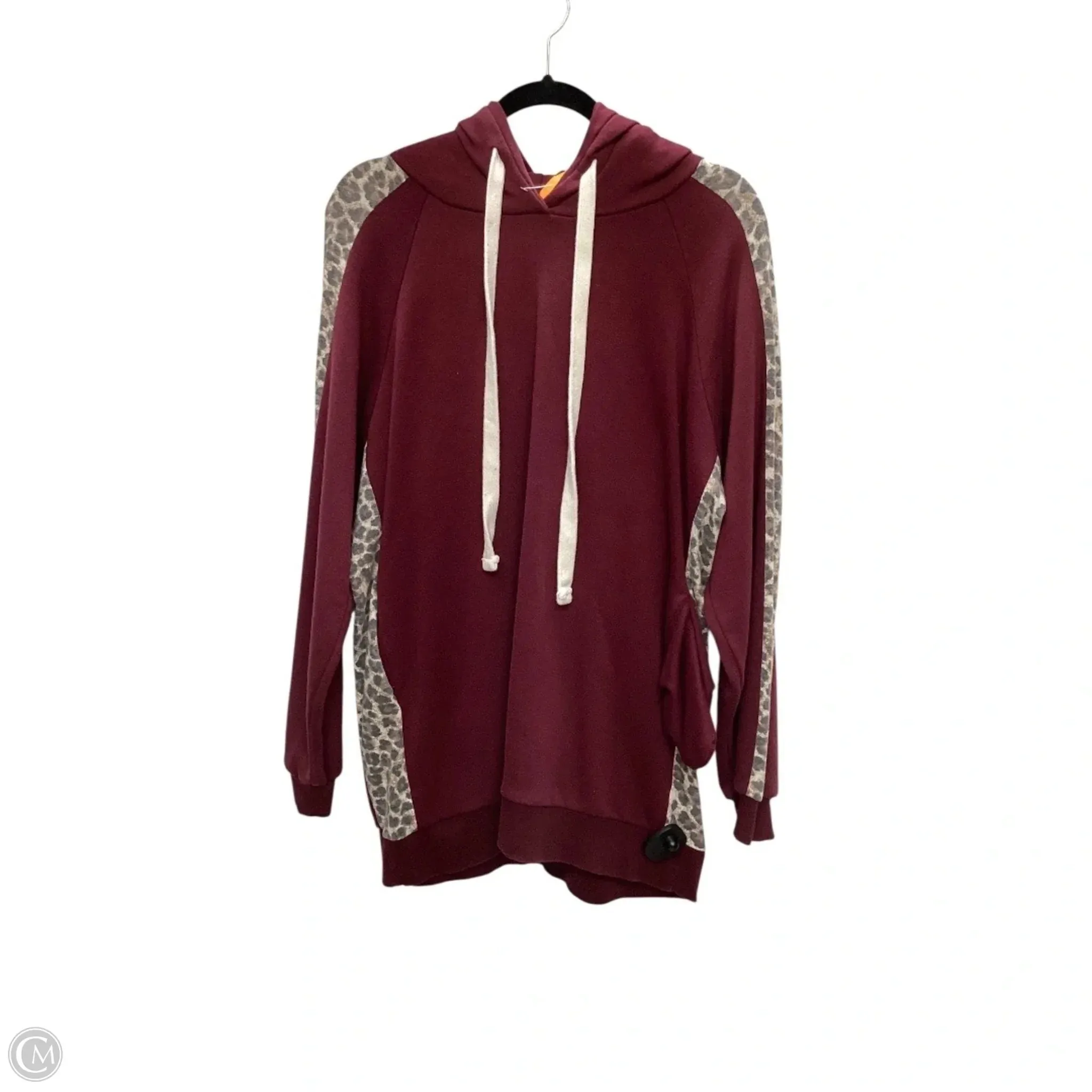 Sweatshirt Hoodie By Zenana Outfitters In Red, Size: L Free Mind