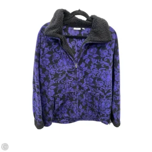 Stylish Jacket Sweatshirt Collar By Croft And Barrow In Purple, Size: Xl