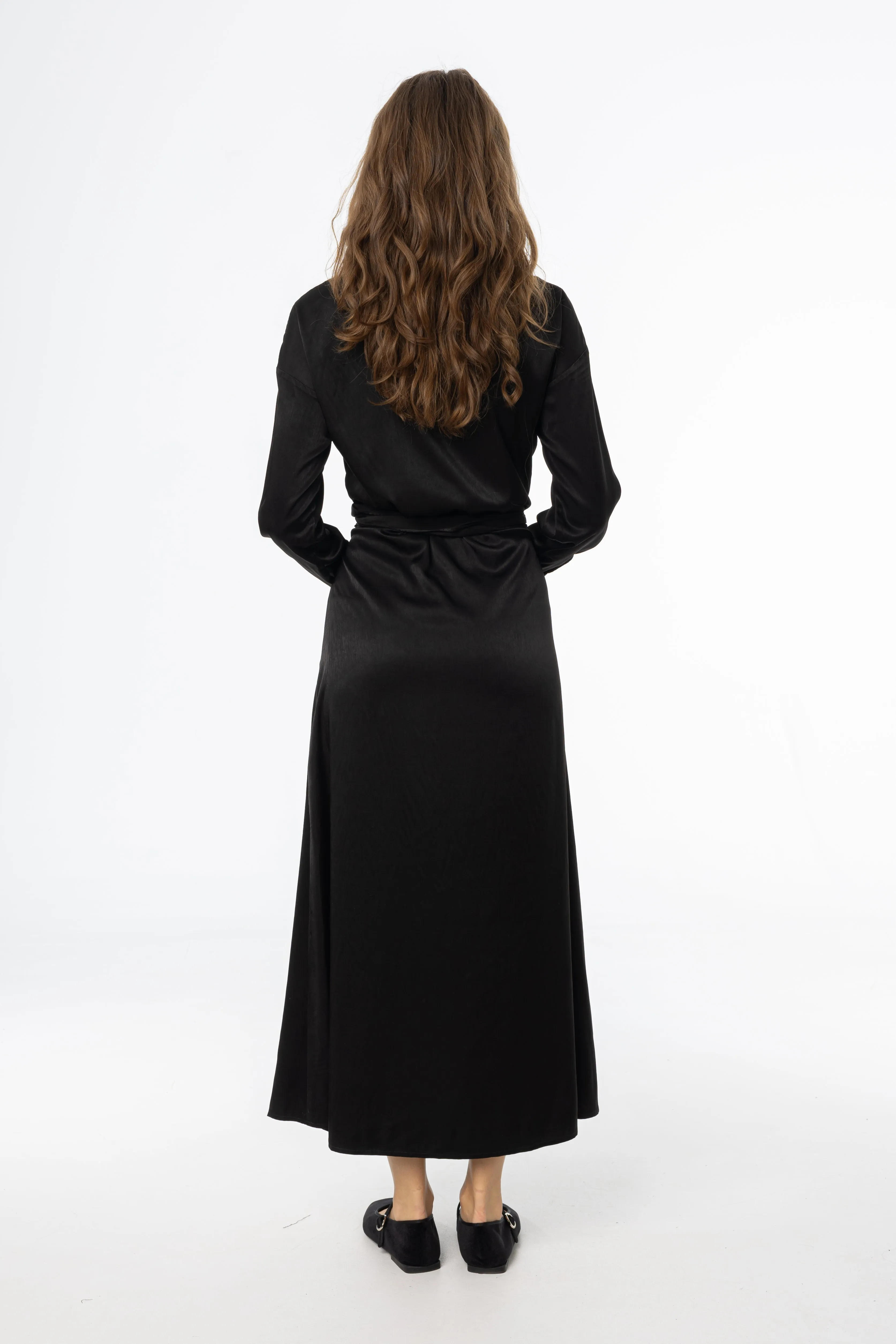 Black Tie Silk Dress Zen Ease