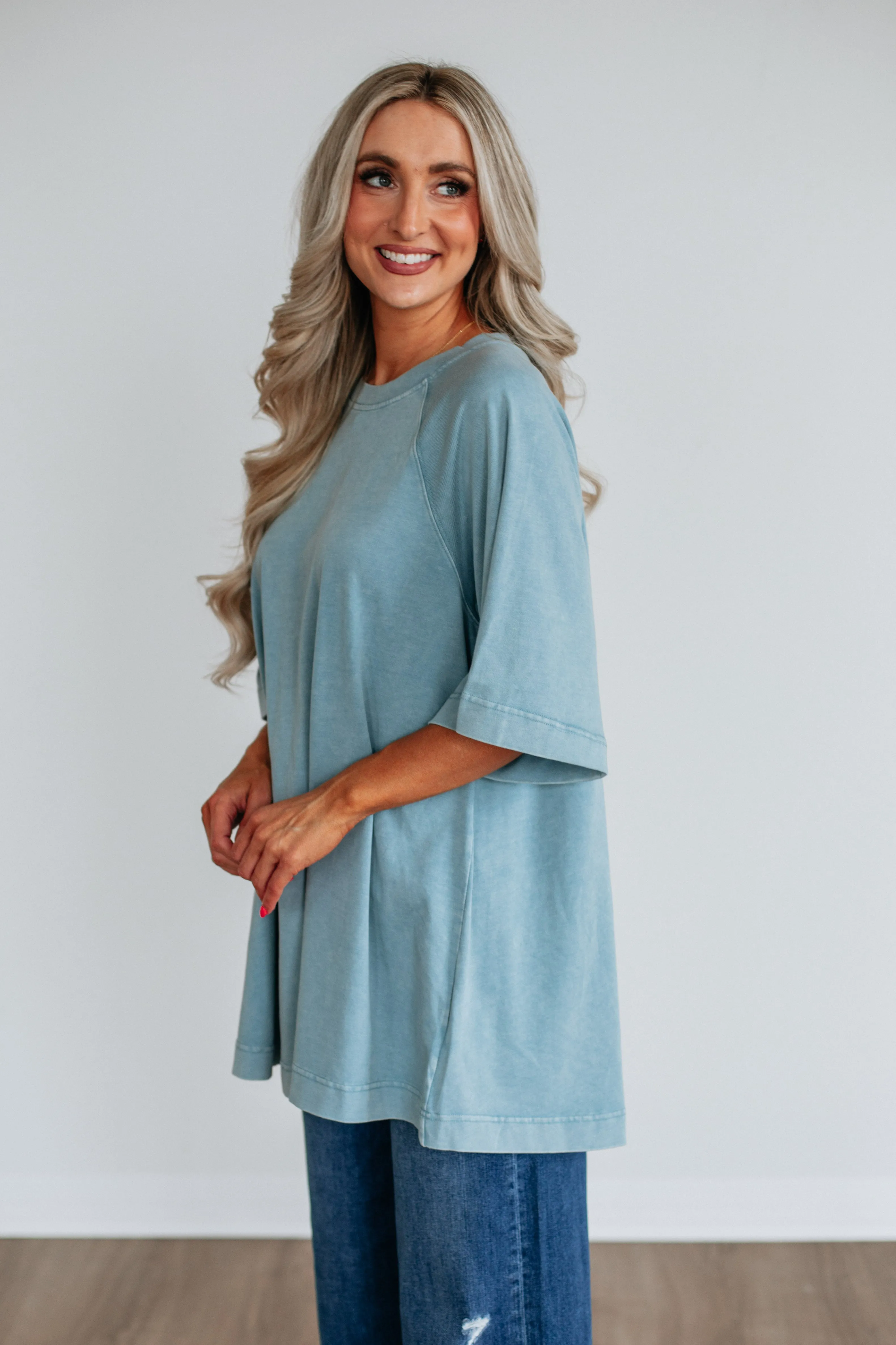 Active Outfit Skylen Oversized Tee - Dusty Coast