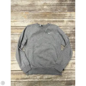 Athletic Sweatshirt Crewneck By Nike In Grey, Size: S wrinkle free Easy Wear