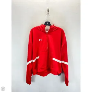 HeatReflective Lining Retro cool Athletic Sweatshirt Hoodie By Under Armour In Red, Size: Xl