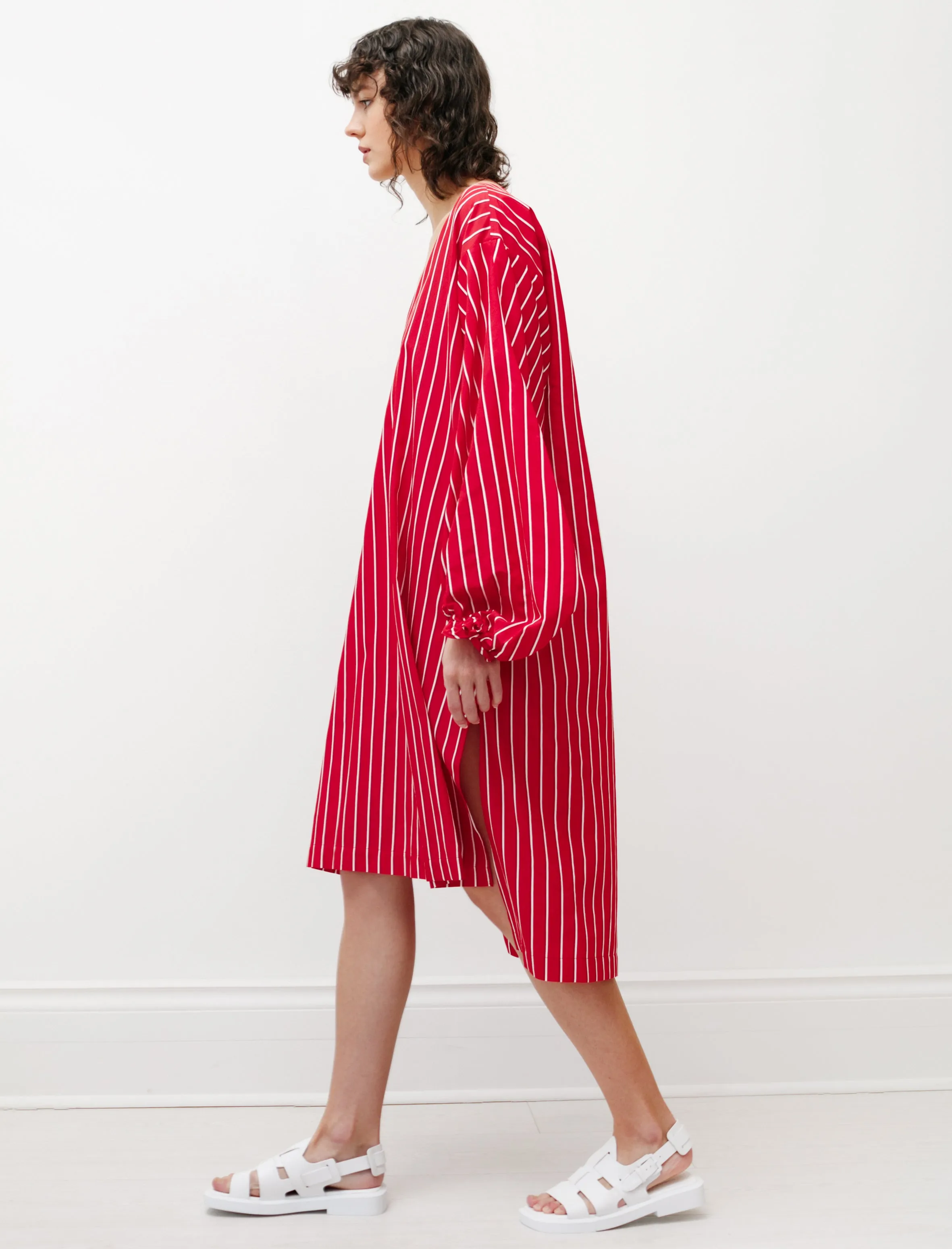 Pure Fit Caftan Dress Red/White