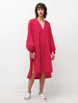 Caftan Dress Red/White Late Breeze StainReleaseCoating