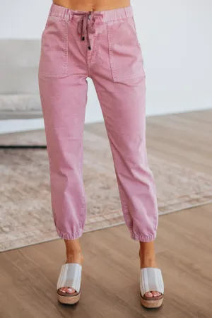 AntiStatic Cloth yoga mode Drea Mica Joggers - Blush