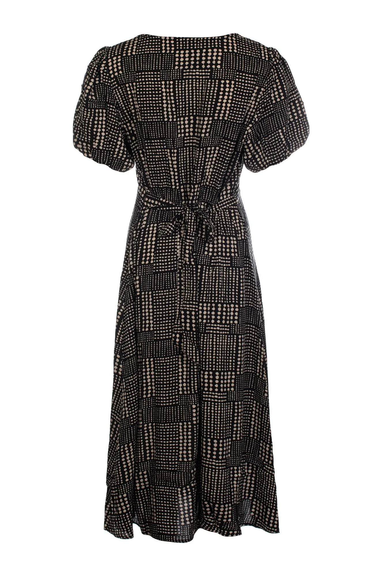 Maxi Dress | Black Taupe Dots | 3326C1 Ergonomic Pattern