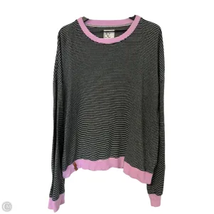 Easy Breath Sweatshirt Crewneck By Clothes Mentor In Black & Purple, Size: 3x