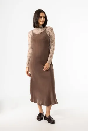 Casual Sweatshirt Brown Slip Jumper