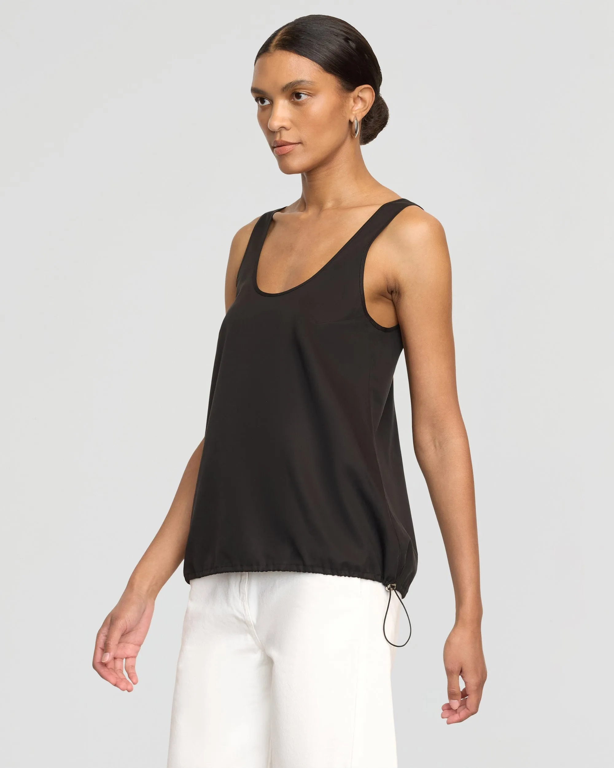 Miller Drawstring-Hem Tencel-Blend Tank Timeless Must-Have