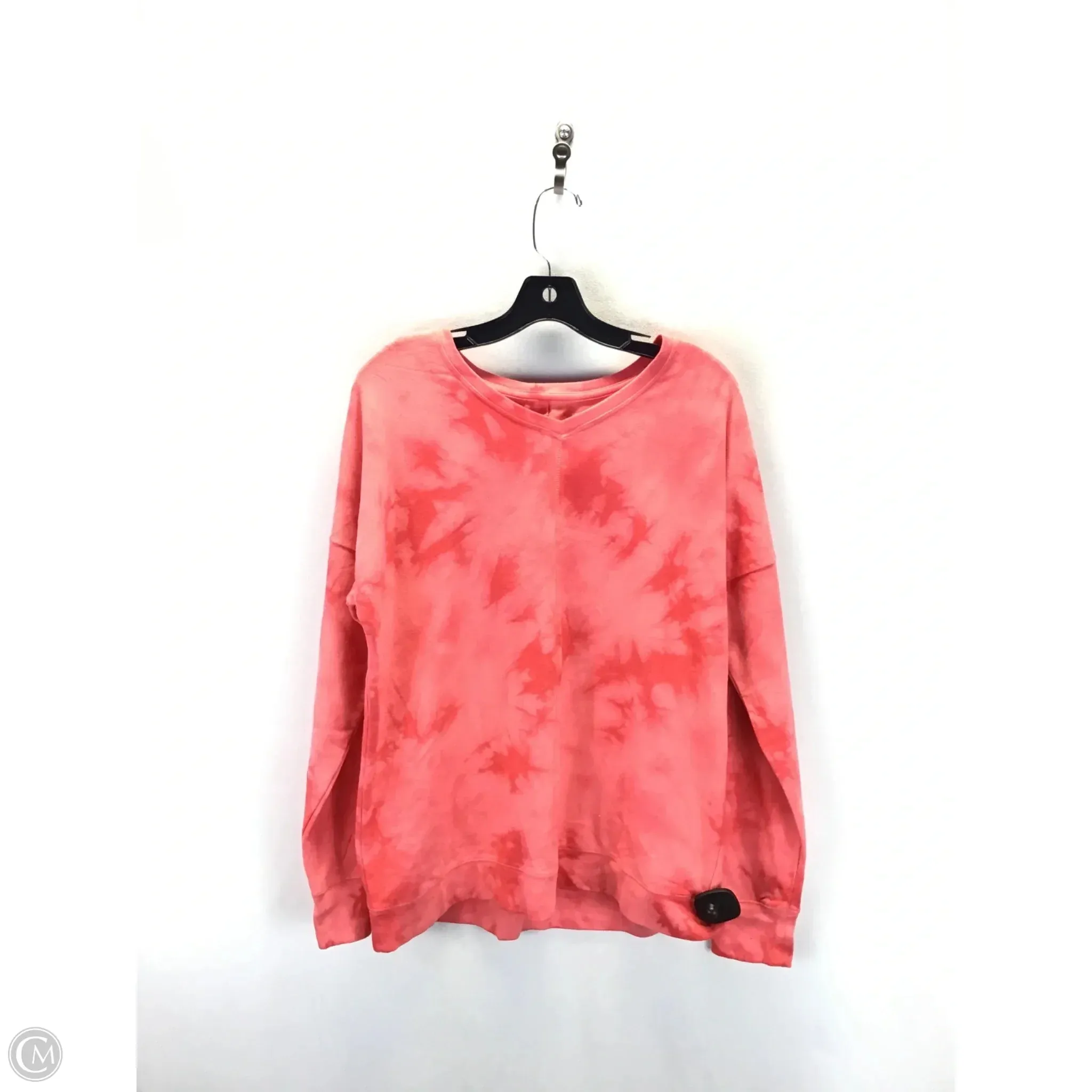 Sweatshirt Collar By Tek Gear In Peach, Size: L CompressionFreeCuffs ThermalRegulating Layer