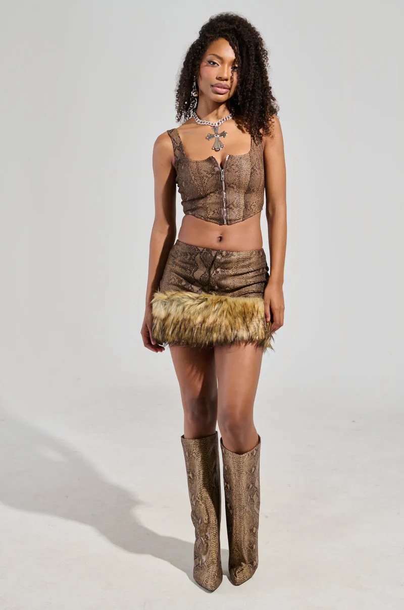 Lightweight Weave Smooth inner lining MOONLIGHT CORSET TOP