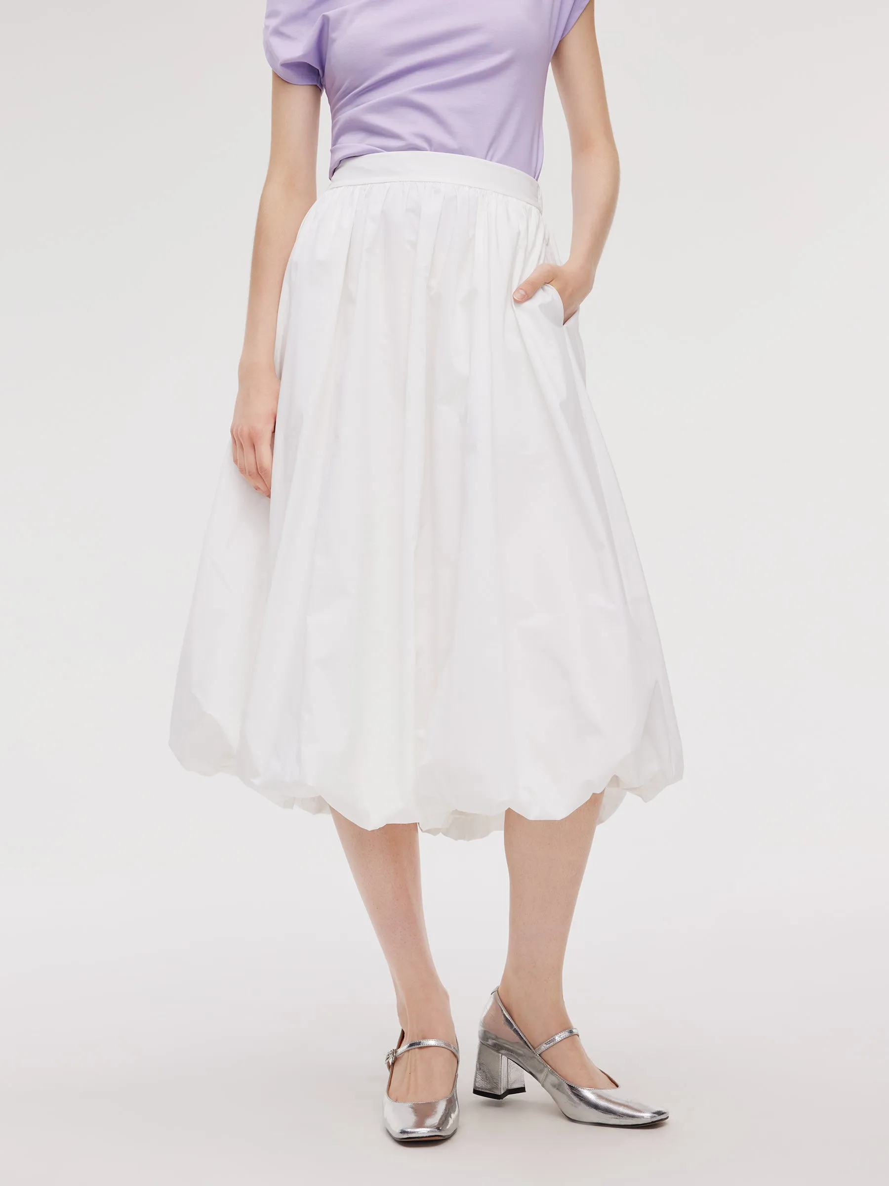 Clean Mood 100% Cotton Bubble Hem Women Skirt