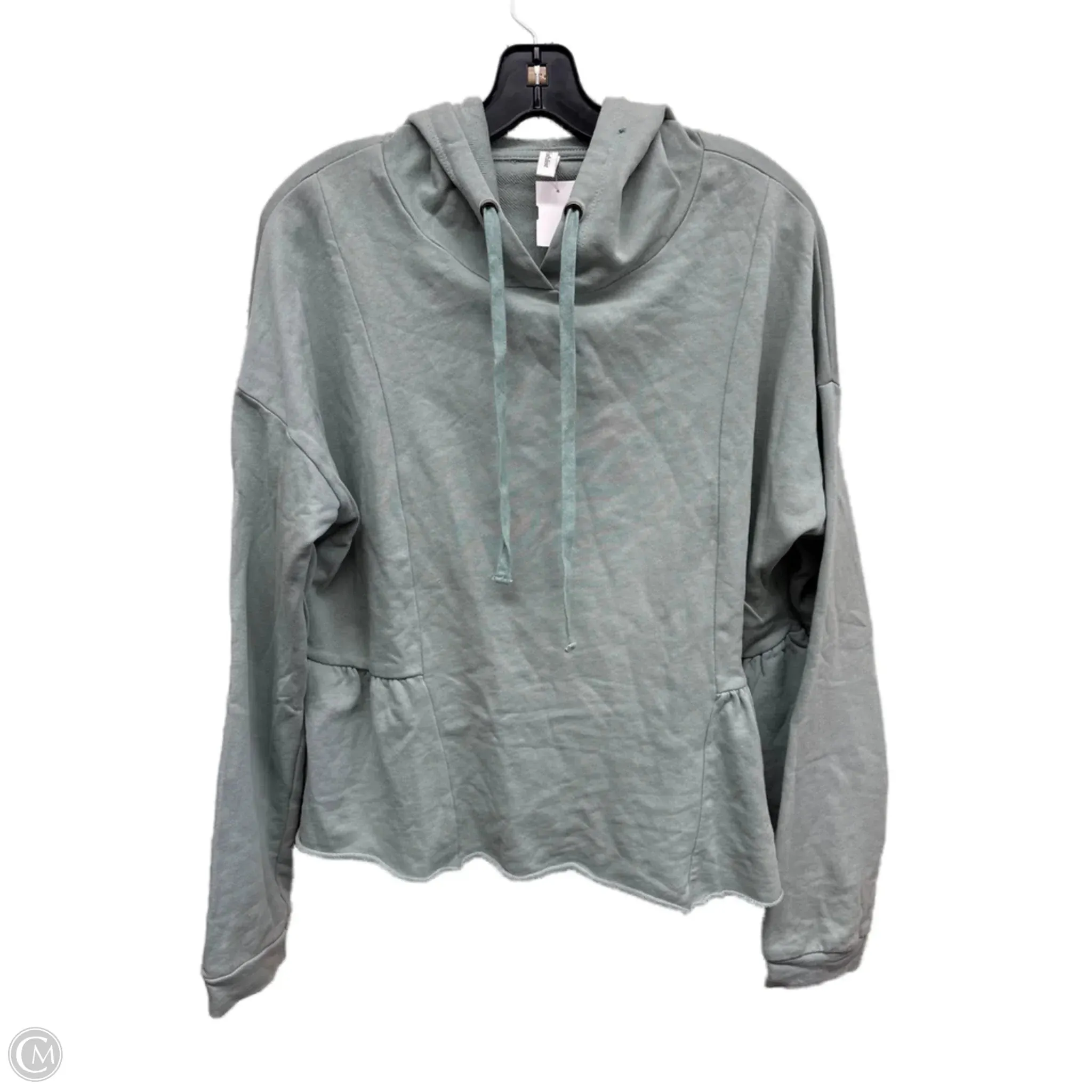 ComfortWaistband Sweatshirt Hoodie By Wishlist In Green, Size: M