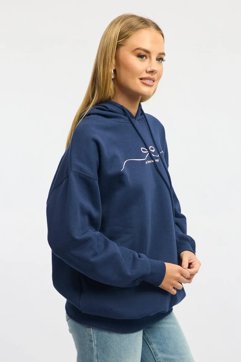 Blue Graphic Hoodie Modern Style product luxury factor