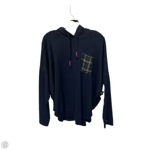 Sweatshirt Hoodie By Crown And Ivy In Navy, Size: Xl Casual Shirt Strong Glow