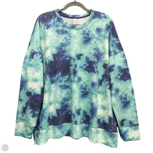Sweatshirt Crewneck By Ideology In Blue & Green, Size: Xl Chic Fit Fairy Core