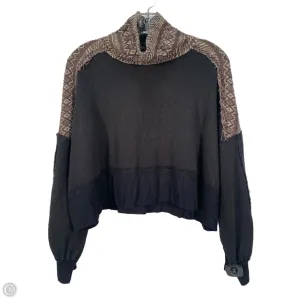 lightweight pants Lightweight clothing Sweatshirt Collar By We The Free In Black & Brown, Size: S