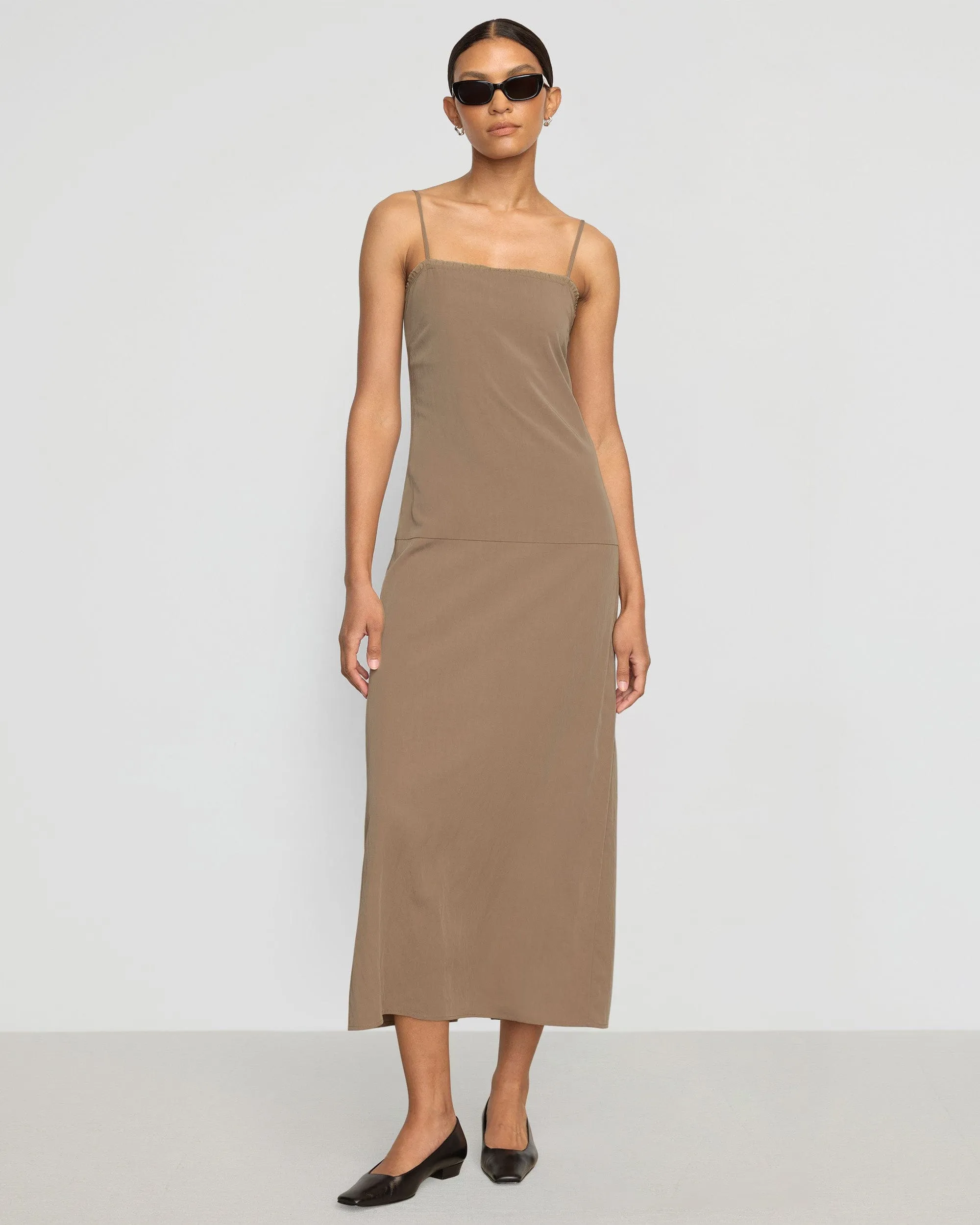 Lisette Square-Neck Cami Dress Warm Pullover Legend Glow