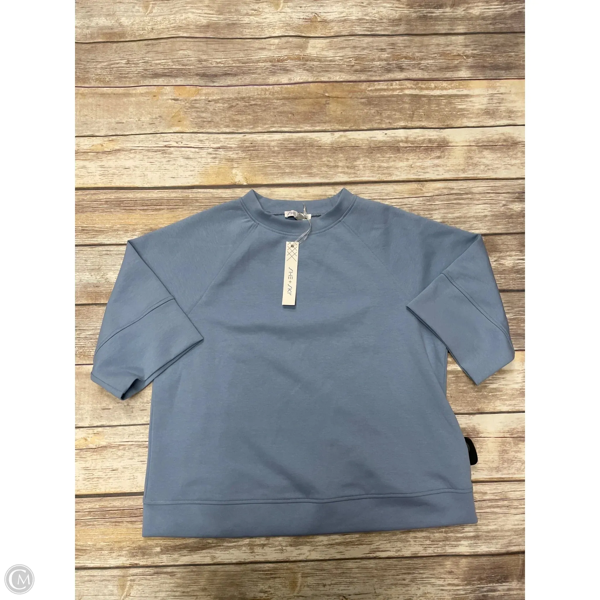 Sweatshirt Crewneck By She   Sky In Blue, Size: M Joy Mood LowProfile Fasteners