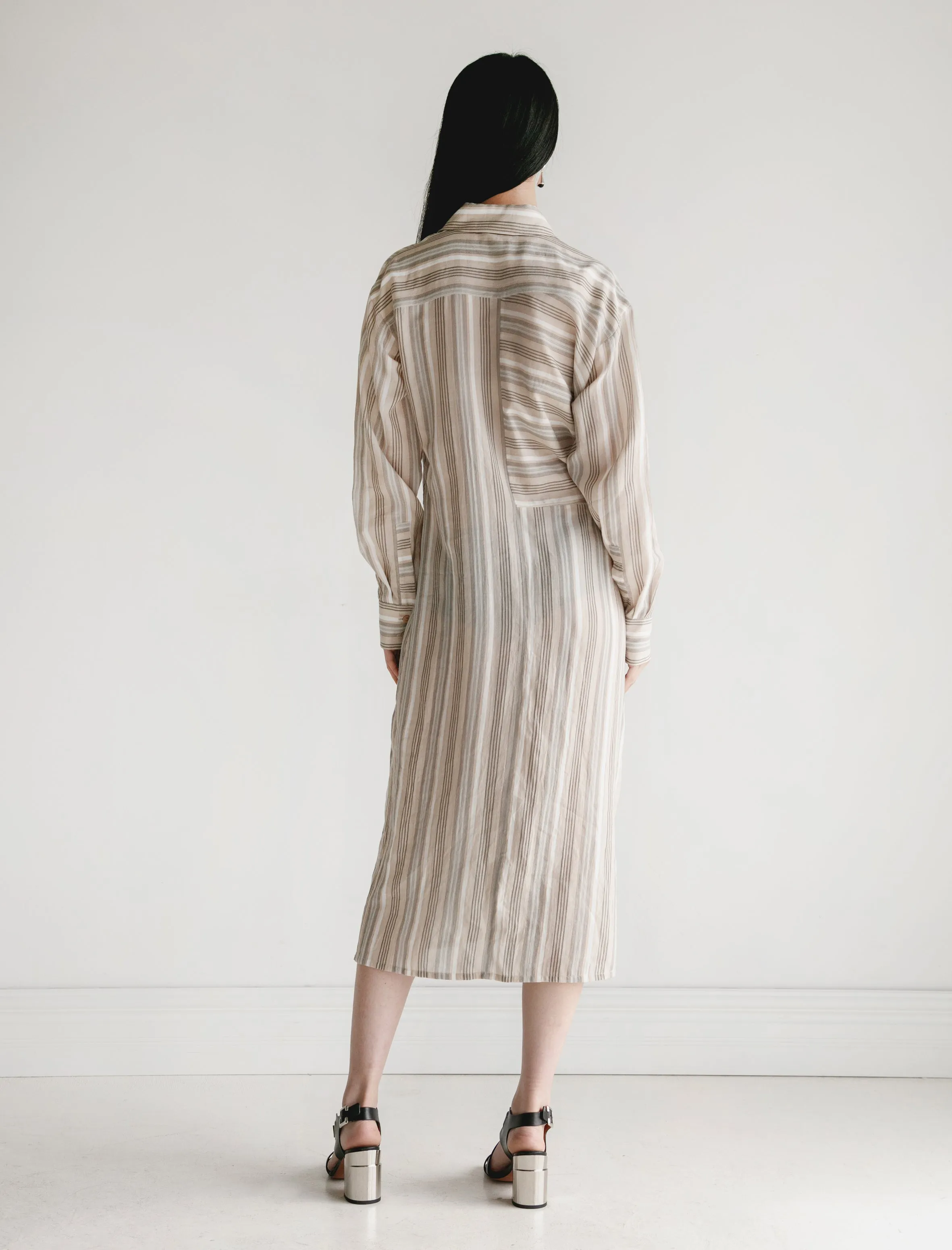 Daniela Stripe Voile Dress Blue/Mint Sun Beam Weekend Style