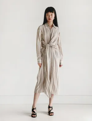 Daniela Stripe Voile Dress Blue/Mint Design Soul Comfortable Sleep