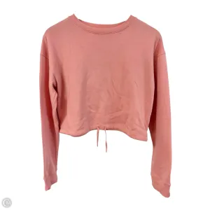 ElasticFree Cuffs Student Cool Sweatshirt Crewneck By Tek Gear In Peach, Size: S