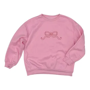 ReflectiveTrimDetails Sweatshirt Crewneck By Shein In Pink, Size:M