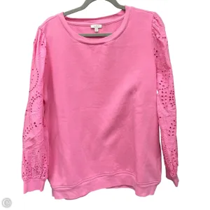 Sweatshirt Crewneck By Talbots In Pink, Size: 1x Ventilation Panels