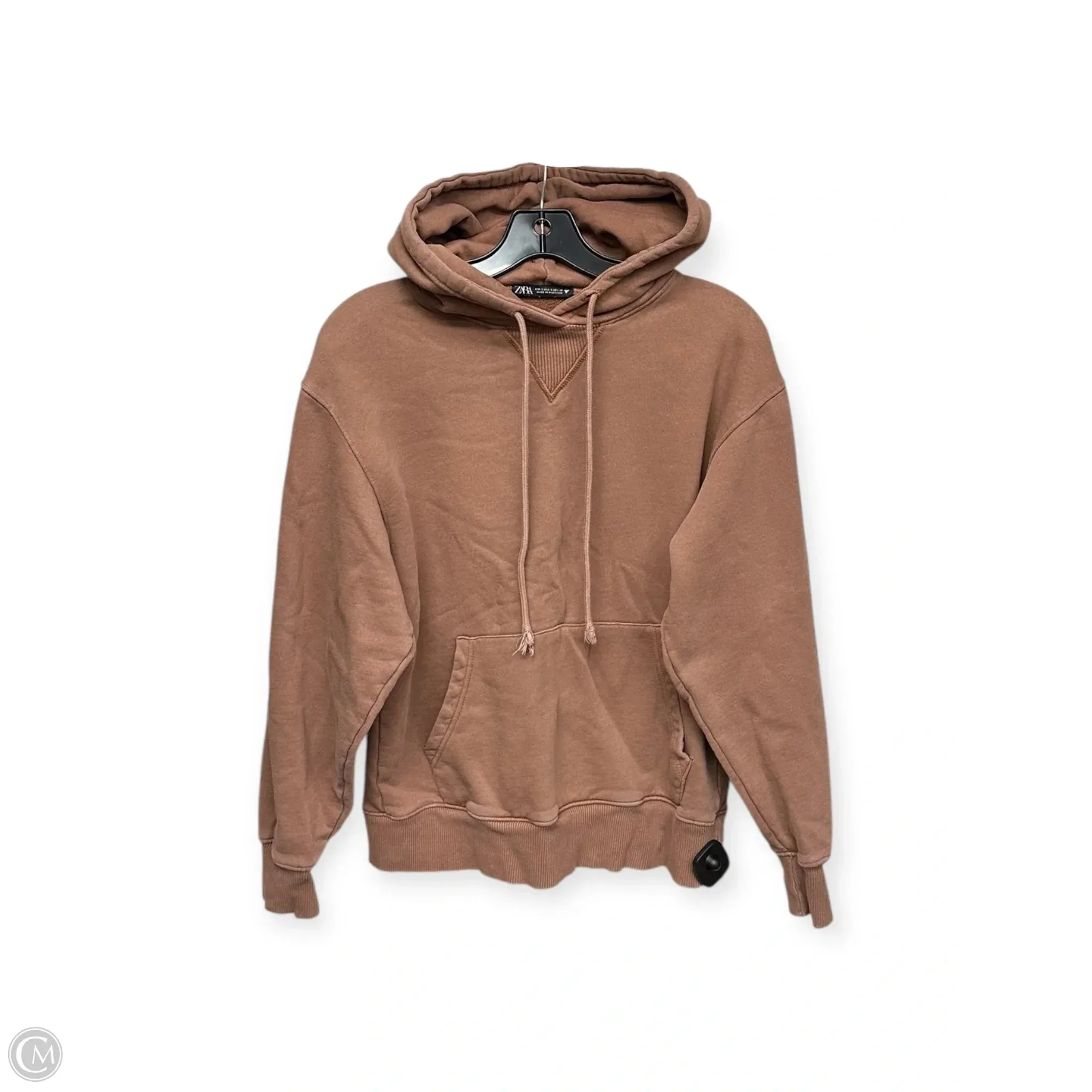Sweatshirt Hoodie By Zara In Brown, Size: S AdaptiveFit TumbleDry Safe