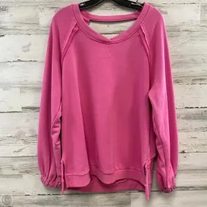 Cotton Glow Sweatshirt Crewneck By Pol In Pink, Size: S