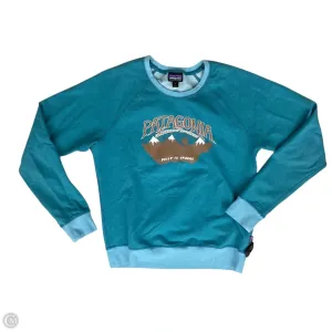 Formal Wear Athletic Sweatshirt Collar By Patagonia In Teal, Size: M