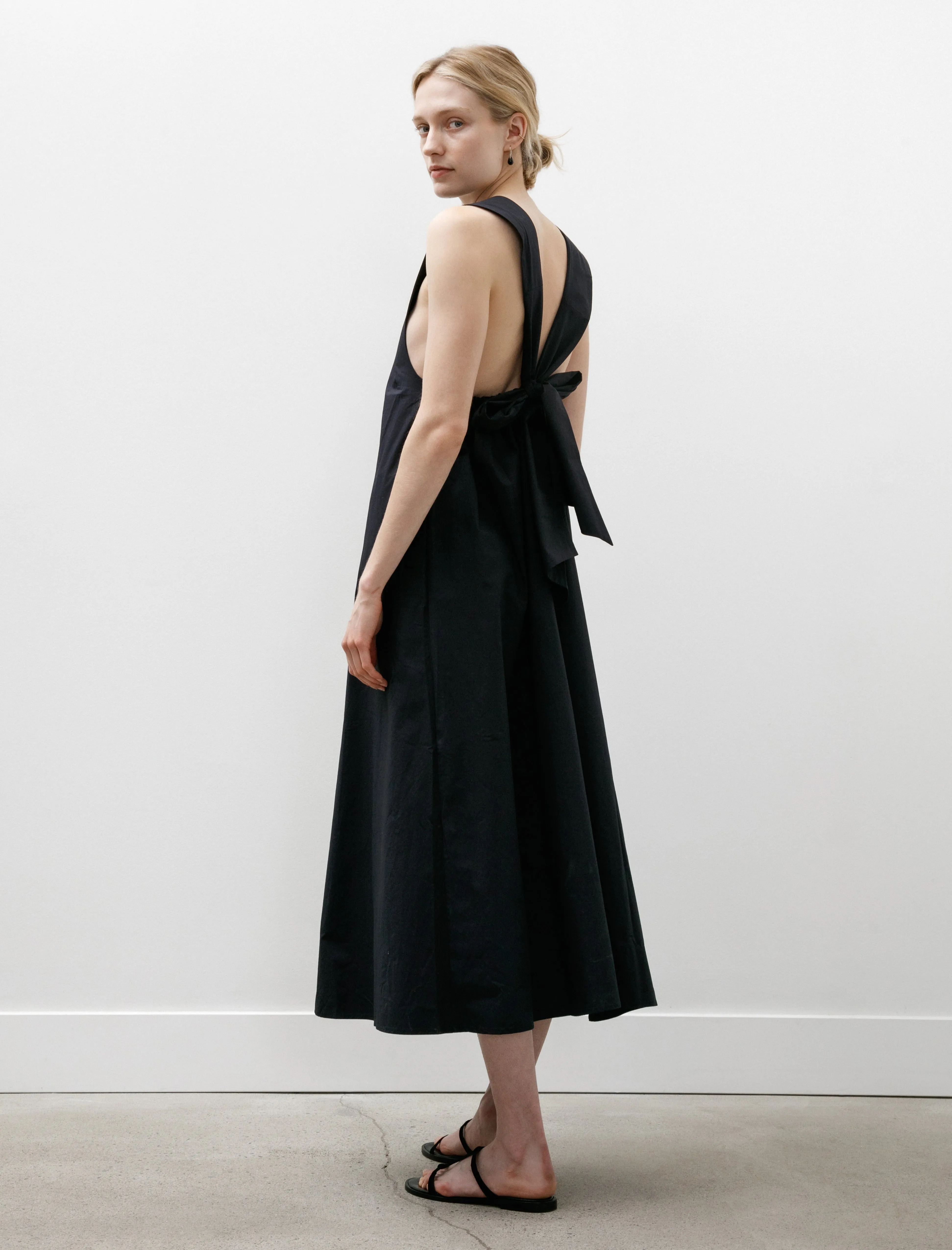 warm fleece Pure Cotton Holly Dress Navy Cotton