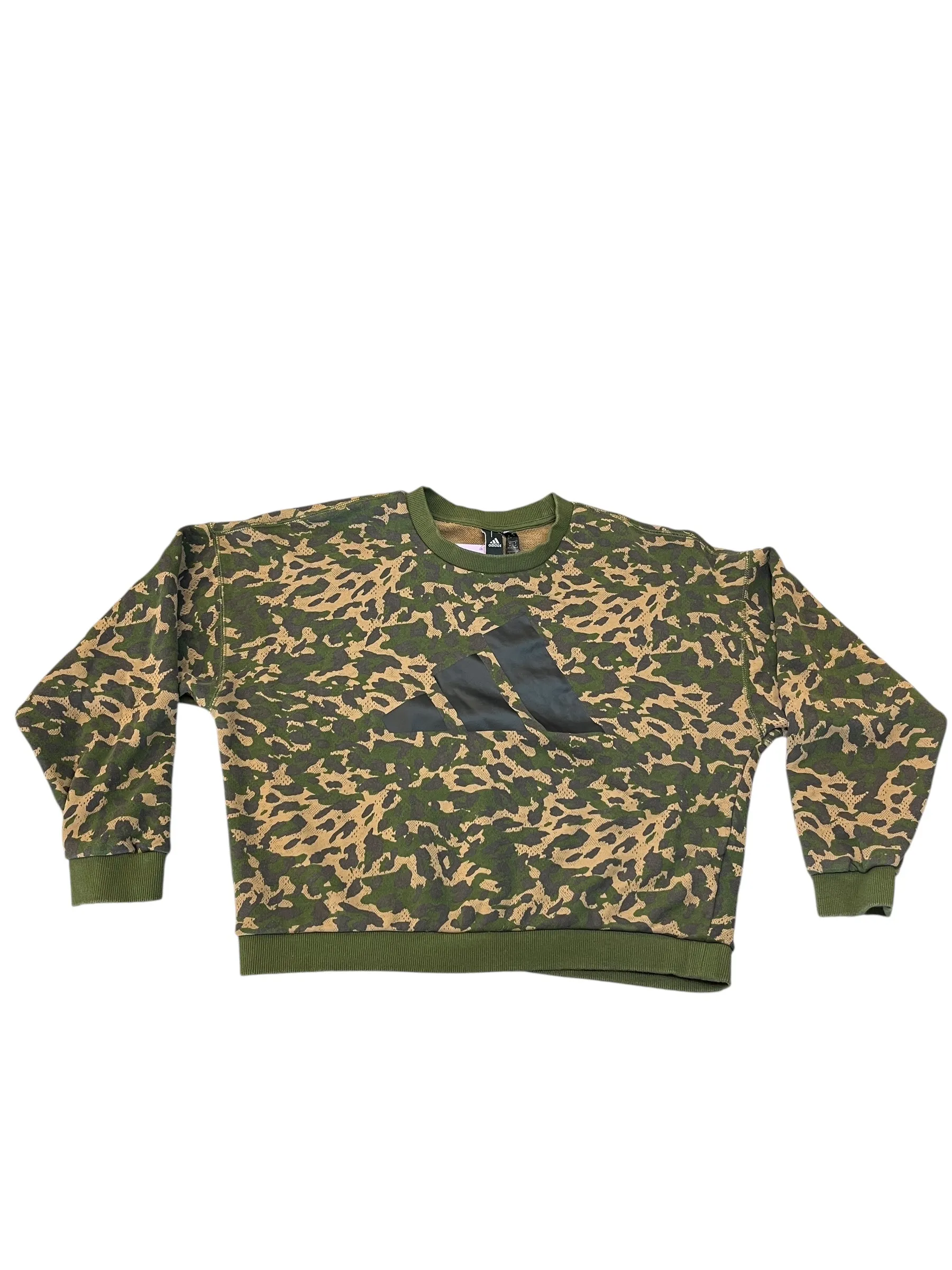 Strong Glow Sweatshirt Crewneck By Adidas In Camouflage Print, Size:M