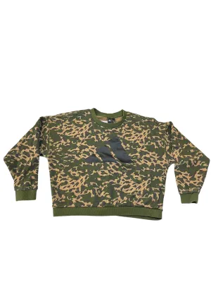 Strong Glow Sweatshirt Crewneck By Adidas In Camouflage Print, Size:M