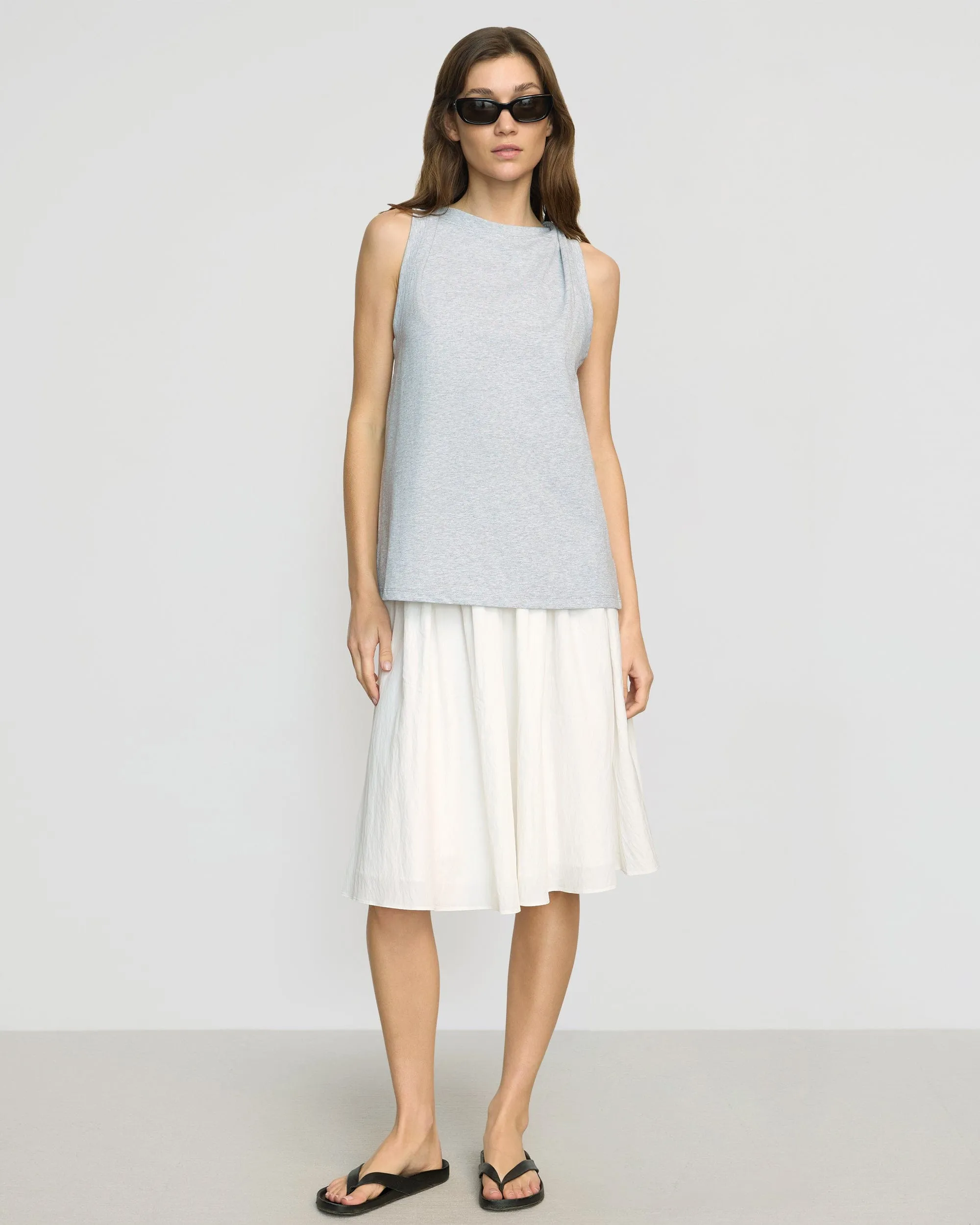 Catrina Twist-Shoulder Sleeveless Tee Weekend Smart Look