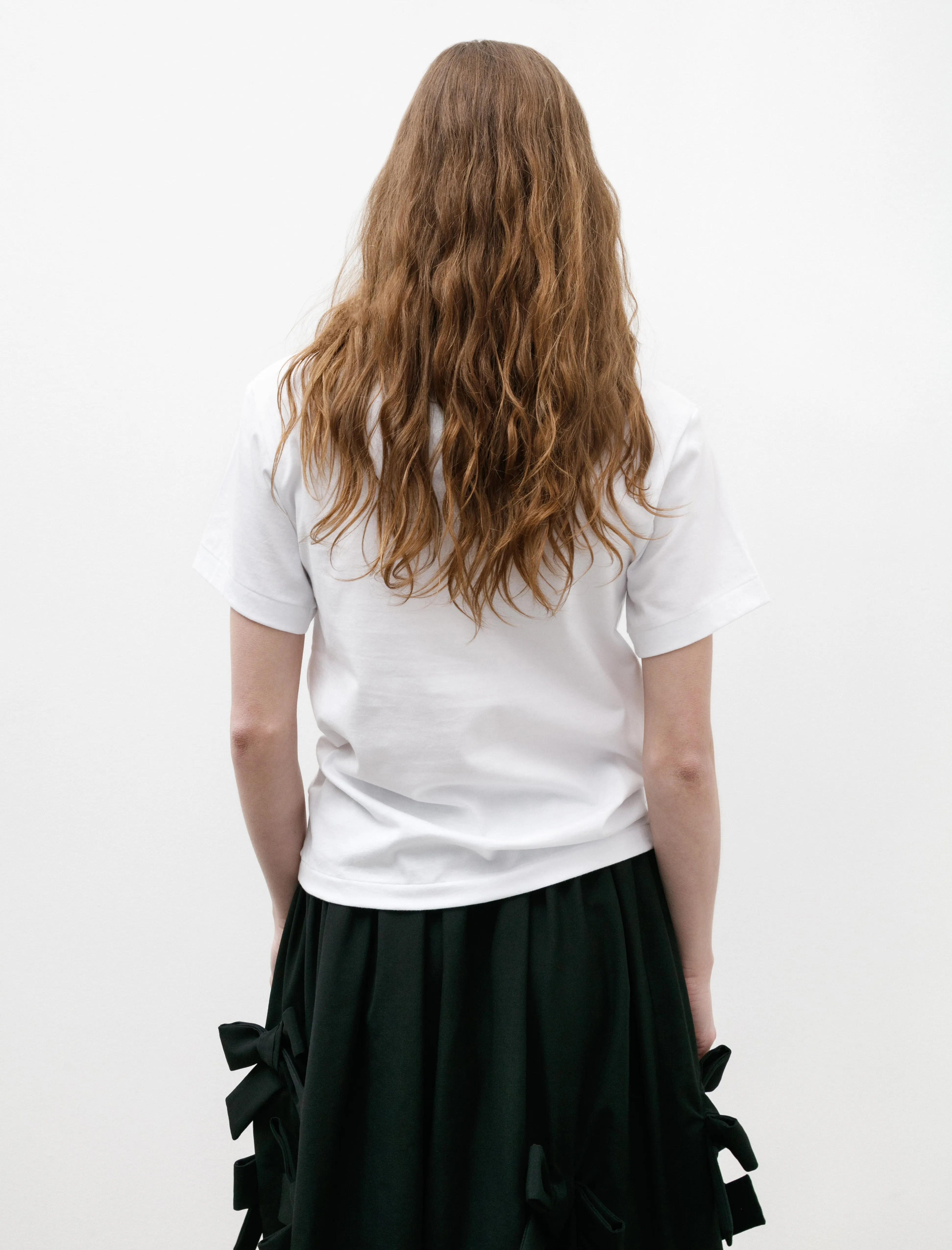 Collaged Bow T-Shirt White winter clothing Bio Glow