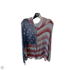 Sweatshirt Hoodie By T Party In Blue & Red, Size: L Reinforced Hem Formal Attire