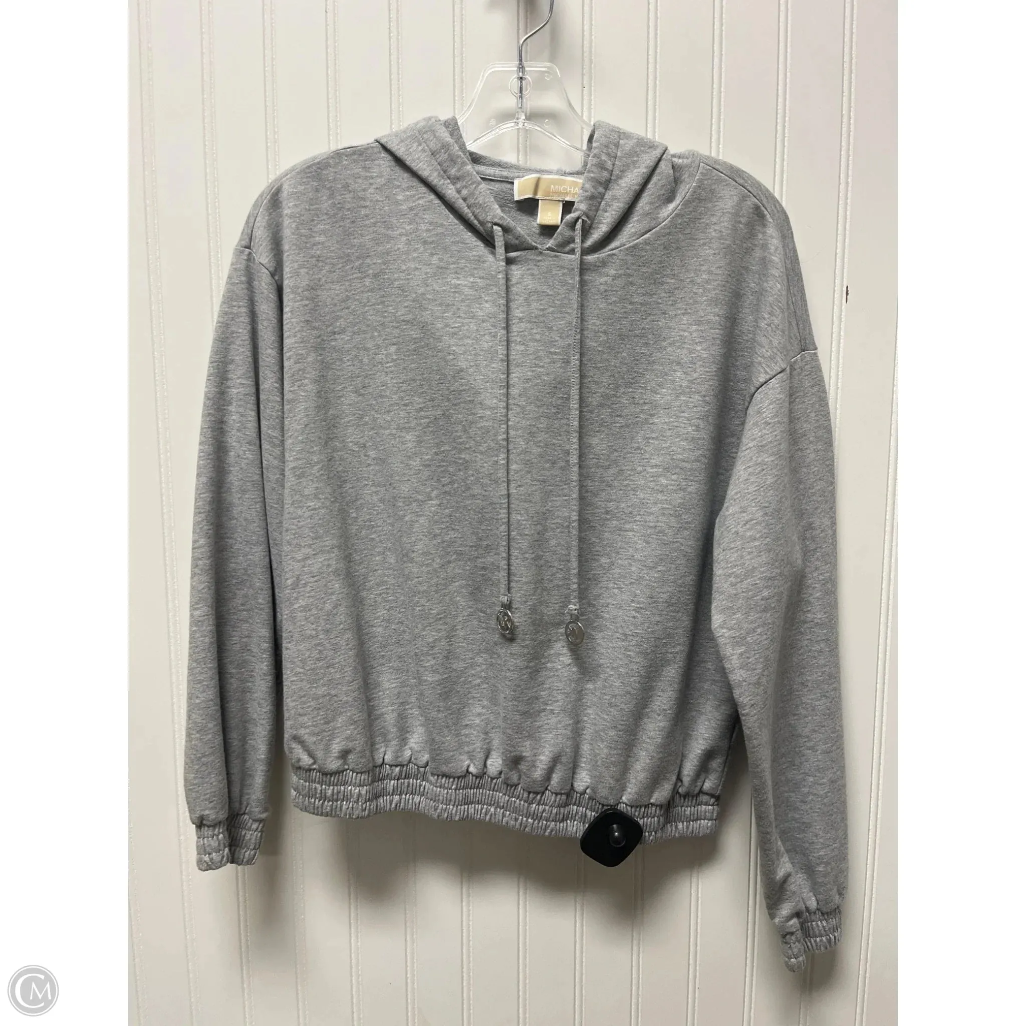 Sweatshirt Hoodie By Michael By Michael Kors In Grey, Size: S AdjustableStraps